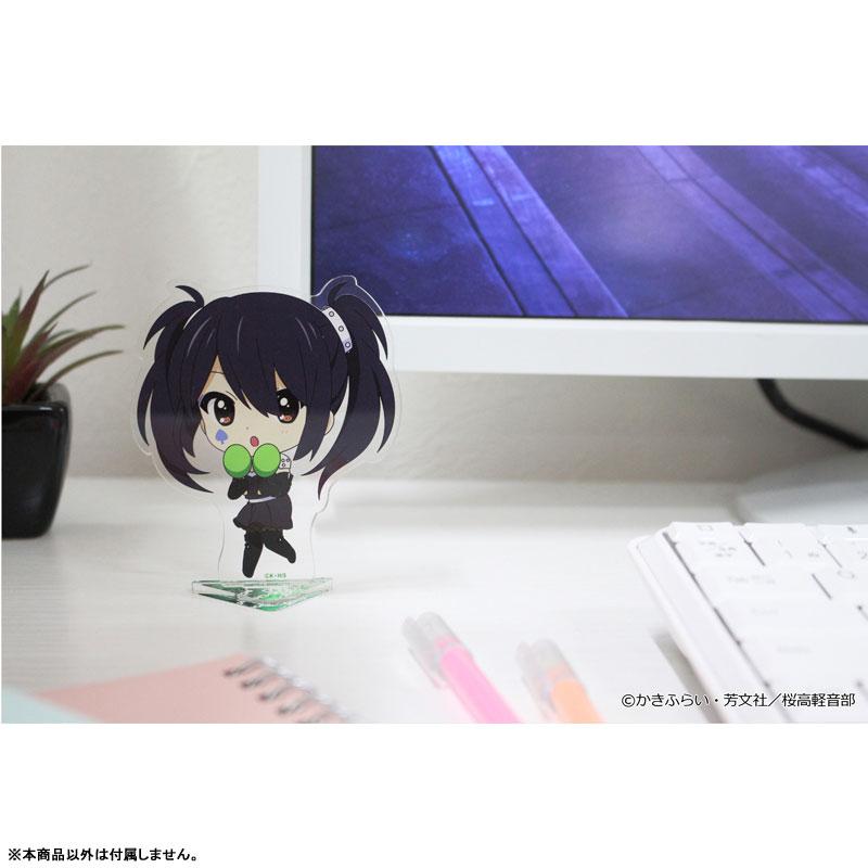 輕音少女 中野梓 Death Devil ver. 立牌，手持綠色物體，身穿黑色服裝。