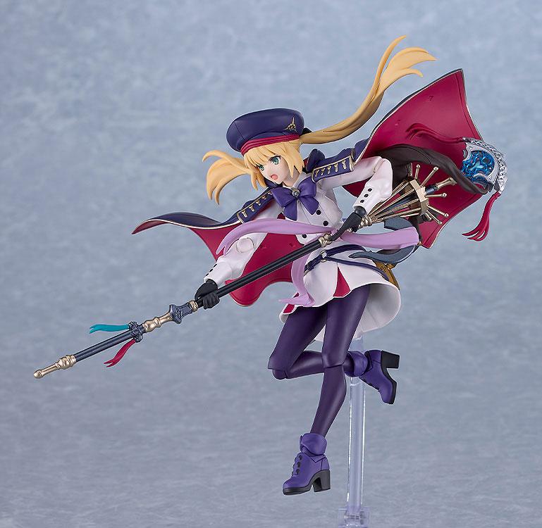 [預訂] figma Fate/Grand Order Caster/阿爾託莉雅·卡斯特手持法杖站立姿態的可動人偶。