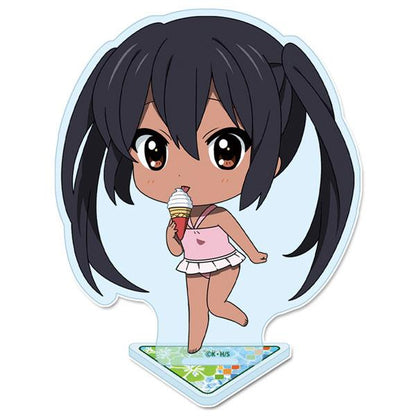 [預訂] K-ON！輕音少女 中野梓 水着ver.立牌，卡通人物身穿泳衣，手持冰淇淋。