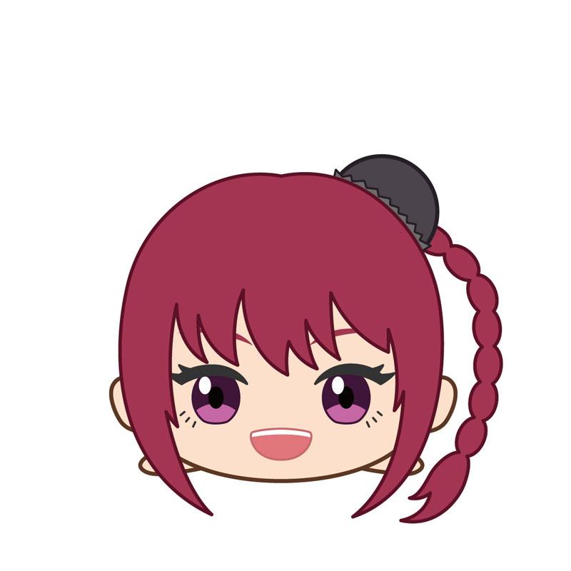 『SAKAMOTO DAYS 坂本日常』圓滾滾吉祥物，其中一款設計，紅色頭髮角色頭像。