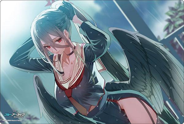 [預訂] 武士道橡膠墊，蔚藍檔案『蓮實』，紀念大廳插圖ver.，角色綁頭髮，帶翅膀。