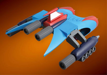 鑽型合體機模型，藍色和紅色配色，細節豐富，預訂商品.