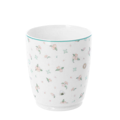 [預訂] 忍者亂太郎 Noritake Collabo 馬克杯，一年級可愛花朵圖案，白色底。