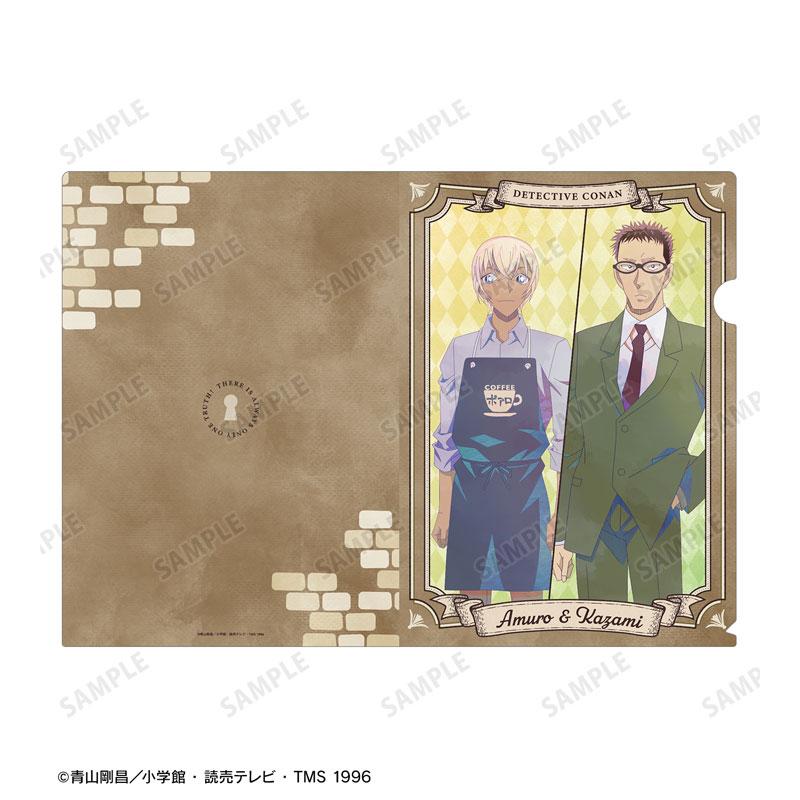 [預訂] 名偵探柯南 安室透＆風見裕也 Ani-Art 第9彈 透明文件夾，安室透穿著圍裙、風見裕也身著西裝設計。