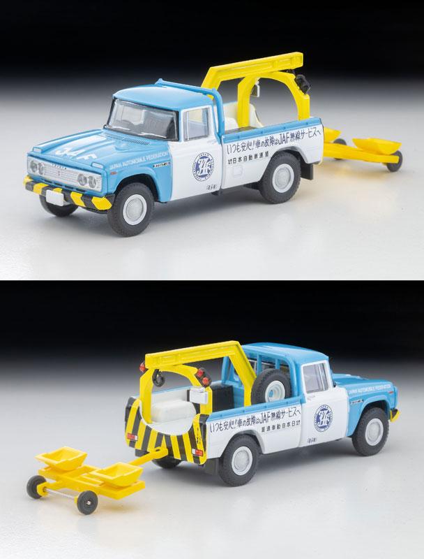[預訂] Tomica Limited Vintage LV-188d 豐田 Stout JAF拖吊車模型，藍白色車身，附黃色拖車。