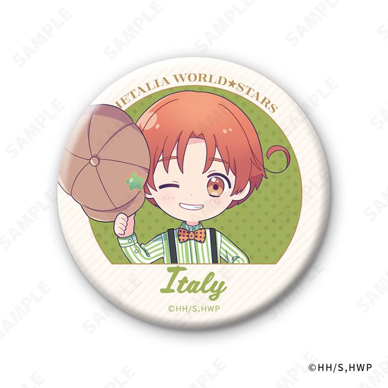 [預訂] 義呆利交換徽章，吊帶Style，單款設計，角色眨眼並拿著帽子。