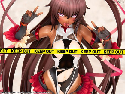 對魔忍雪風 水城雪風 1/6 限定版完成品模型，比V手勢。