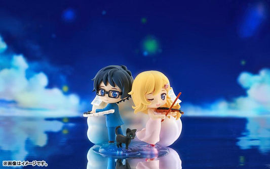 [Pre-order] Qset+ Your Lie in April Miyazono Kaoru &amp; Arima Kousei completed model "April 25 reservation"