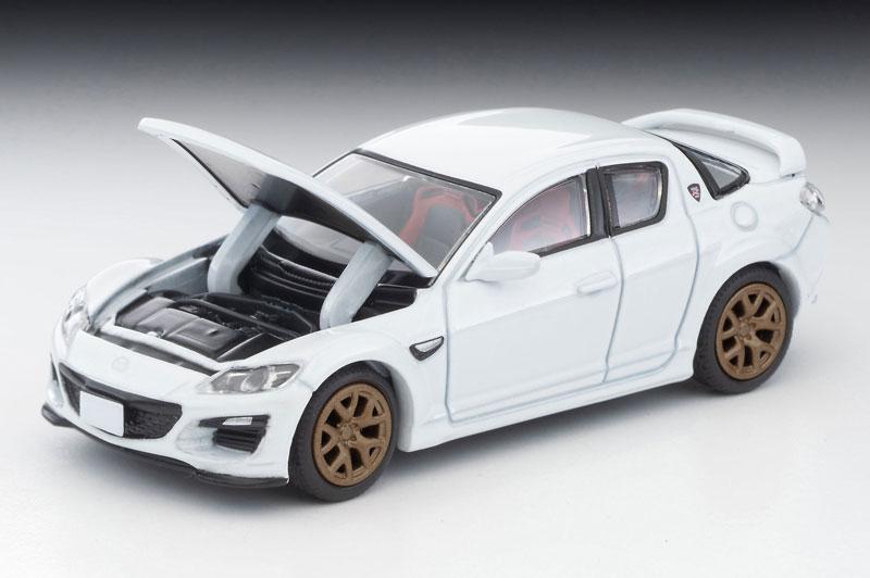 [預訂] Tomica Limited Vintage Neo LV-N314e Mazda RX-8 Spirit R (白) 2012年式，引擎蓋開啟。