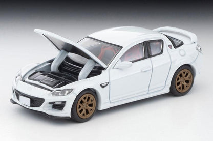 [預訂] Tomica Limited Vintage Neo LV-N314e Mazda RX-8 Spirit R (白) 2012年式，引擎蓋開啟。
