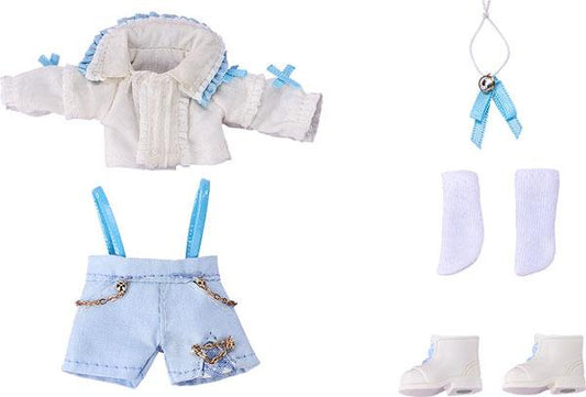 [Reservation] Clay Doll Casual Wear Suit Suspender Shorts Suit (White &amp; Saxophone Blue) "Reservation for May 25"