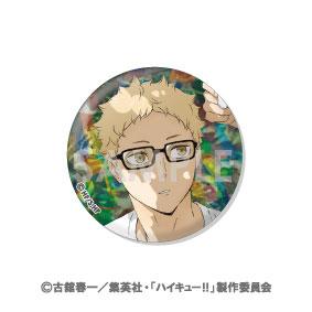 排球少年！！我要開動了！交換全息徽章，戴眼鏡角色特寫，BOX商品其中一款設計。