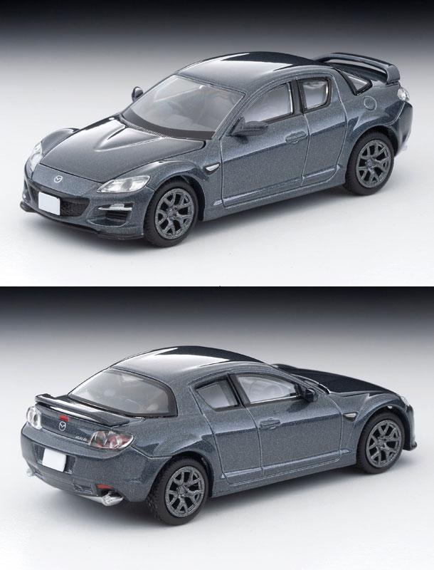 [預訂] Tomica LV-N314d Mazda RX-8 TypeRS (灰色) 2011年式 模型車，正反兩面視角。