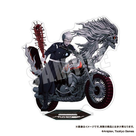 [預訂] 最終防衛學園立牌：02.厄師寺猛丸持狼牙棒騎骷髏摩托車造型。