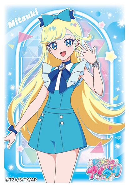 [預訂] 祕密的偶像公主 星川未月 角色卡套迷你，藍色服裝人物揮手。