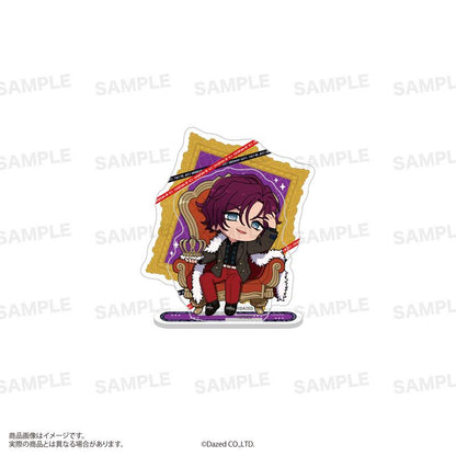 [預訂] 天堂天彥『魅力』立牌 玉座ver.，角色坐在華麗的寶座上，手持皇冠，整體立牌設計。