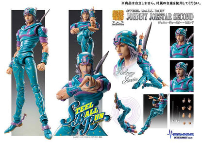 超像可動 飆馬野郎 喬尼·喬斯達·Second可動人偶展示，藍綠色服裝，多種姿勢與替換手部配件.