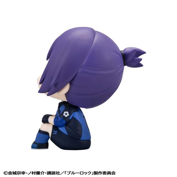 [預訂] LookUp 藍色監獄 御影玲王 日本代表戰ver. 完成品模型背面圖，身穿藍色球衣。