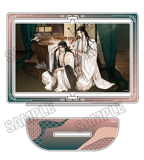 [預訂] 魔道祖師 原創旋轉立牌設計 (3)：古風人物立繪，身著白色長袍。