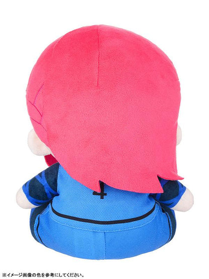 [預訂] 藍色監獄 千切豹馬 毛公仔背面圖，粉紅色頭髮，藍色運動服。