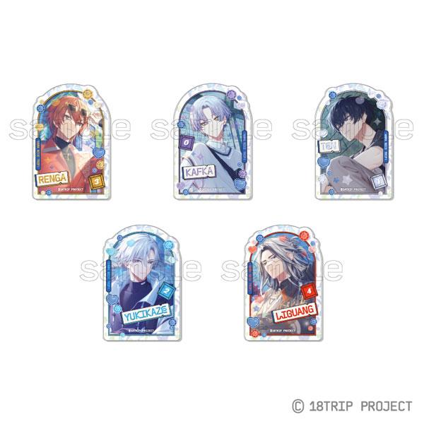 [預訂] 18TRIP 珠寶牌Collection Vol.1: 五款人物立牌，分別為RENGA, KAFKA, TEN, YUKIKAZE, LIGUANG。