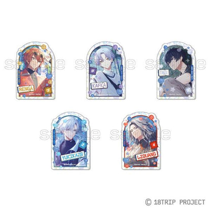 [預訂] 18TRIP 珠寶牌Collection Vol.1: 五款人物立牌，分別為RENGA, KAFKA, TEN, YUKIKAZE, LIGUANG。