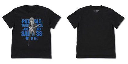 河原木桃香「全部都放進去。」T恤，黑色，正面印有河原木桃香彈吉他圖案及藍色文字。