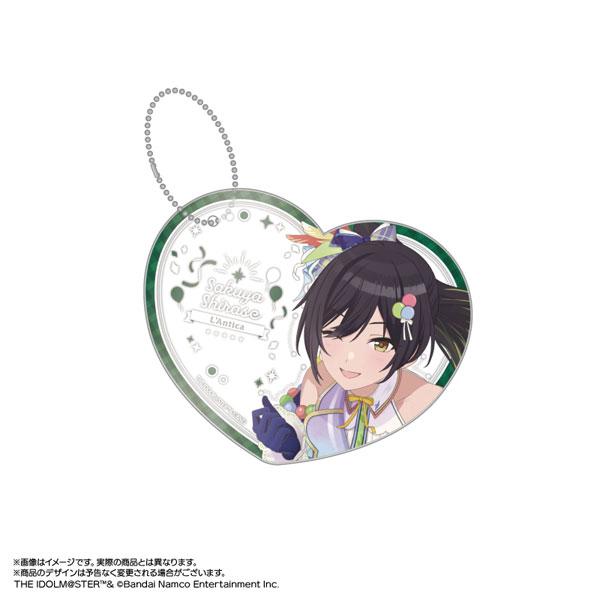 [預訂]偶像大師 白瀬咲耶 心形掛件立牌，人物眨眼微笑。