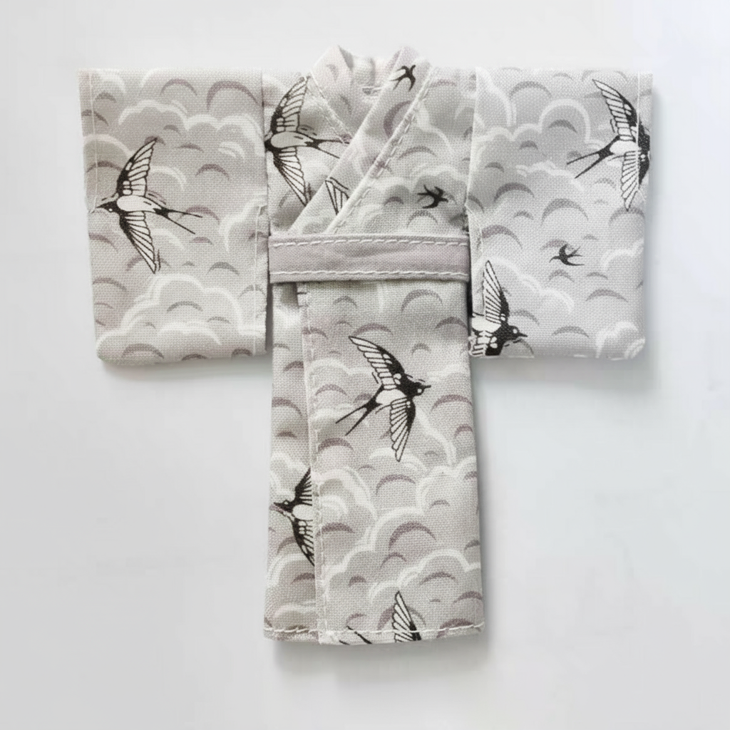 Serene Ink Wash Japanese Yukata Robe [OB11/GSC Doll]