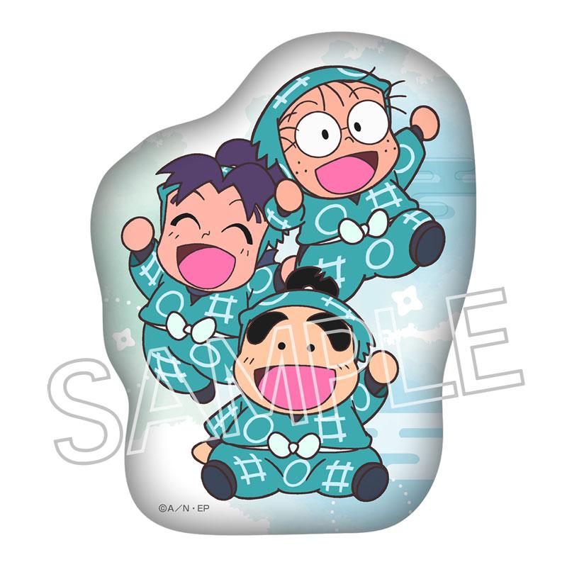 [預訂] 忍者亂太郎 模切靠墊，亂太郎、霧丸、新兵衛三人歡樂圖案。