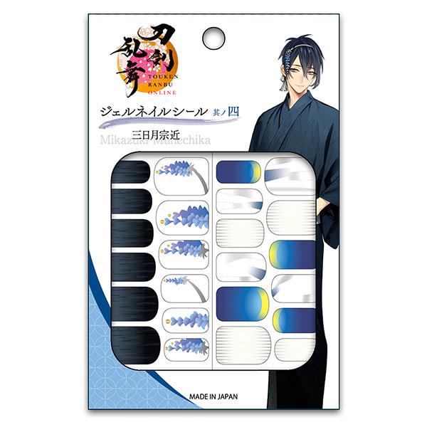 [預訂] 刀劍亂舞ONLINE 三日月宗近凝膠指甲貼紙，含花朵、漸層等多種圖案。