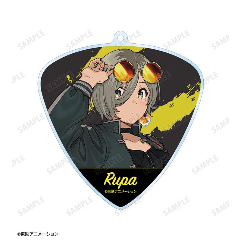 [Pre-order] Girls Band Cry RUPA guitar pick type double-sided large keychain "Pre-order in February 25"