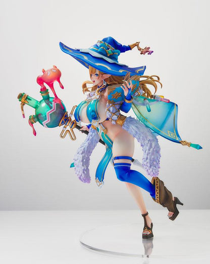 [預訂] 精靈村 米琳德 1/6 模型，藍色魔法帽，手持法杖，姿態優雅。