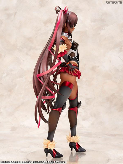 對魔忍雪風 水城雪風 1/6 完成品模型側面圖，展示服裝細節。