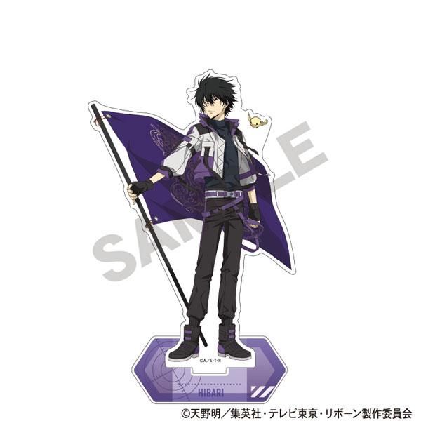 家庭教師REBORN!雲雀恭彌立牌，手持旗幟，紫色底座。