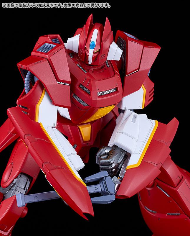 [預訂] MODEROID 機甲界 加里安重裝改 模型特寫，紅色、白色和灰色塗裝。