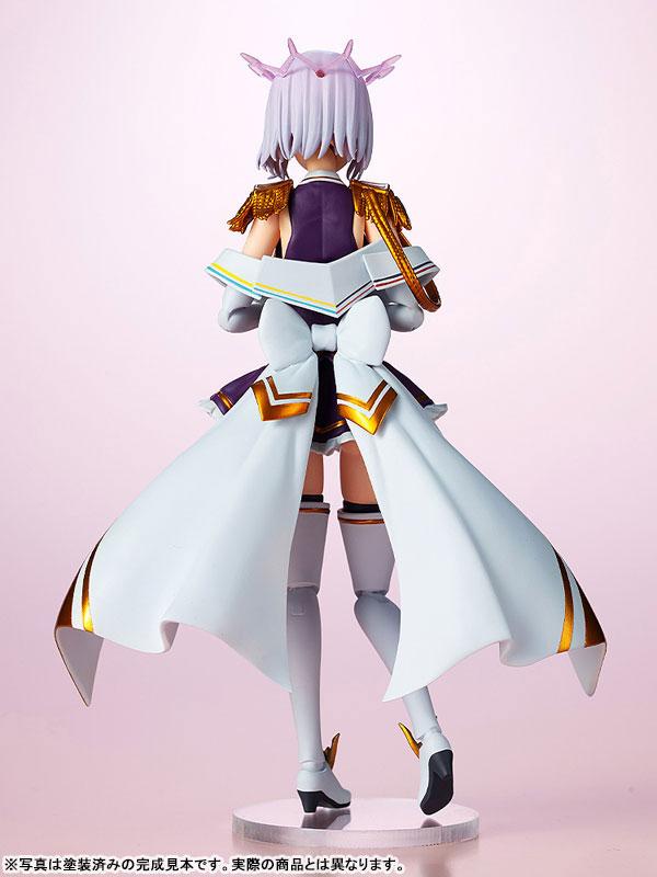 新條茜(New Order)可動塑膠模型背面照，展示精緻服裝細節，金邊裝飾。