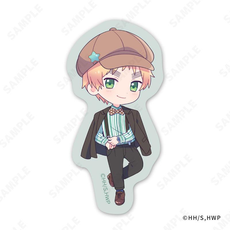 義呆利交換貼紙～Suspenders Style～其中一款設計，戴帽子、吊帶造型人物立繪。