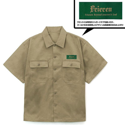 [預訂] 葬送的芙莉蓮 芙莉蓮 刺繍工作襯衫/SAND KHAKI-M《25年9月預約》