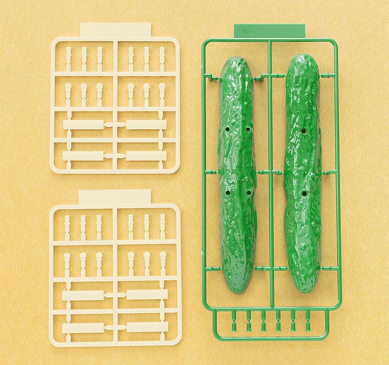 [預訂] 精靈馬模型 茄子與小黃瓜 1/1 模型組裝零件：小黃瓜、茄子零件框架。