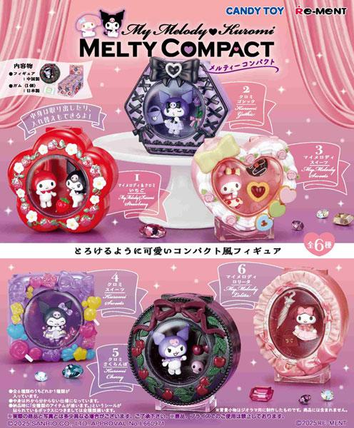 [預訂] 三麗鷗 My Melody・Kuromi MELTY COMPACT 6個入BOX (食玩)《25年11月預約》
