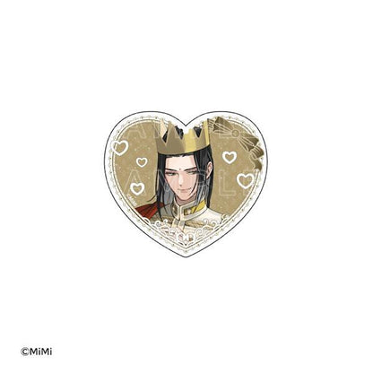 大河幻想廣播劇魔道祖師壓克力貼紙，金光瑤戴皇冠心形設計。