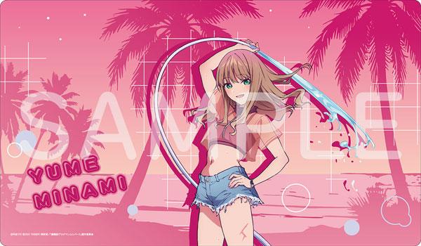 [預訂]劇場版『GRIDMAN Universe』橡膠墊，南夢芽暑假Ver.圖案，粉色海灘背景，人物手持水管。