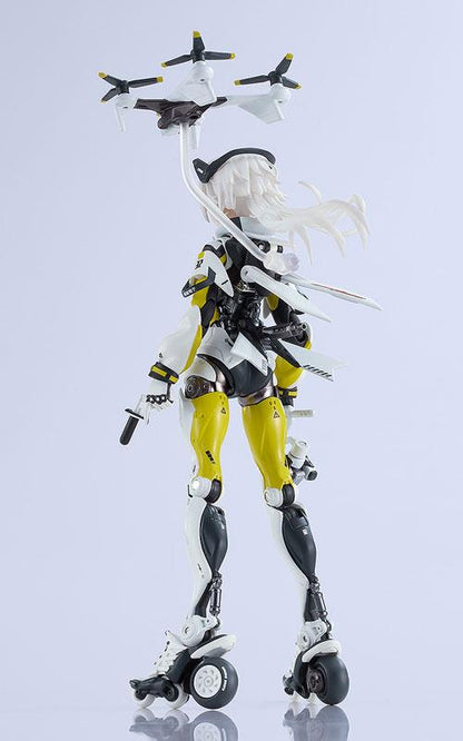 [預訂] 少女發動機 MOTORED CYBORG RUNNER SSX_155ar “KINETIC ASH” 背面照，配備無人機和輪滑。