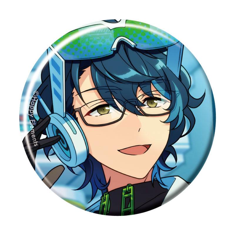 偶像夢幻祭Collection徽章：青葉つむぎ戴耳機眼鏡微笑