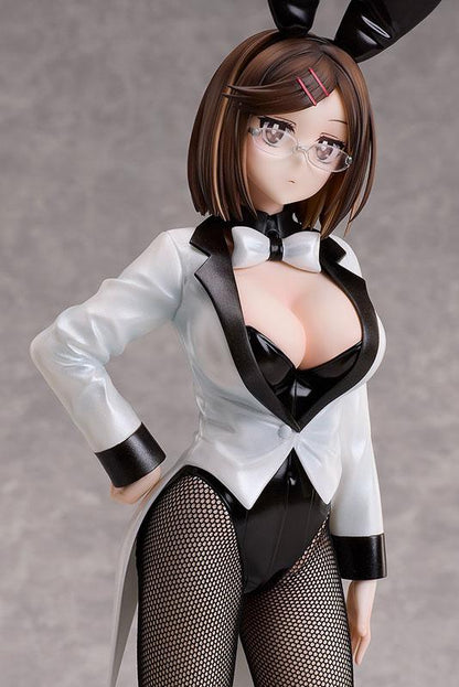「古賀木葉 兔女郎Ver. 1/6 完成品模型：西裝兔女郎造型，戴眼鏡。」