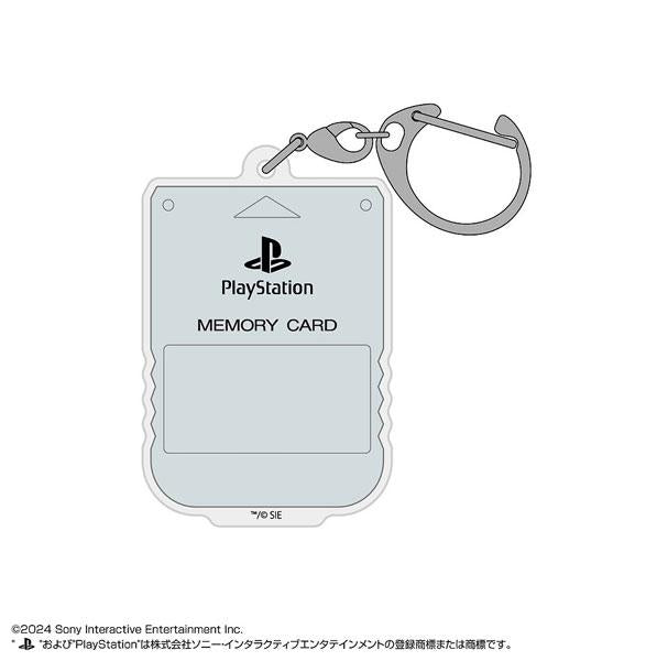 [預訂] PlayStation 壓克力多功能鑰匙扣，PlayStation(Memory Card)設計。