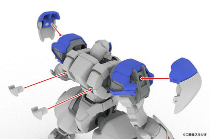 POWERDoLLS2 X-4S 裝甲歩兵模型 組裝細節。