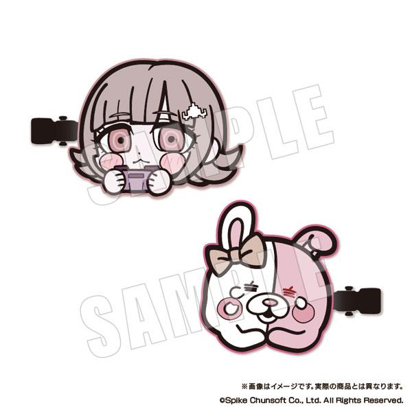 [預訂] 槍彈辯駁系列瀏海夾套裝，七海千秋玩遊戲，黑白美熊頭像設計。