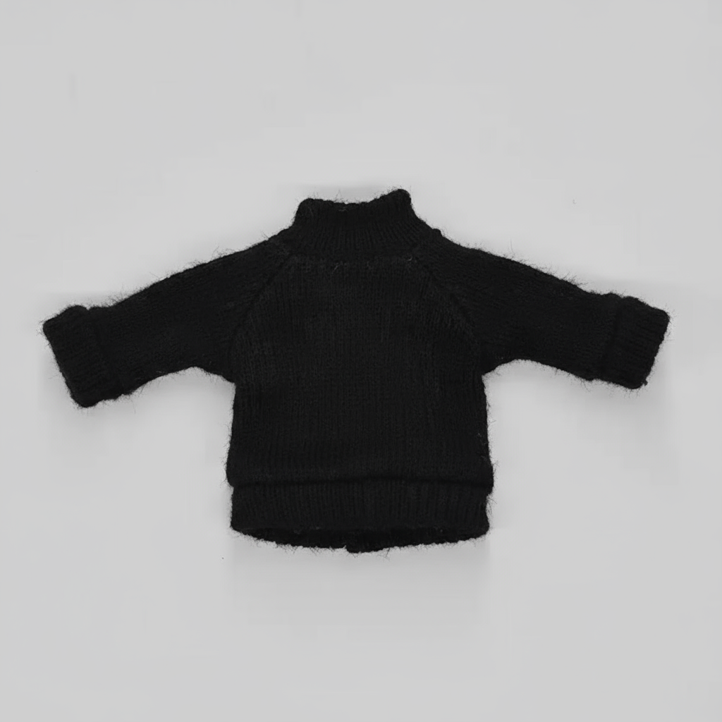 簡約坑條高領毛衣 [OB11/黏土娃]